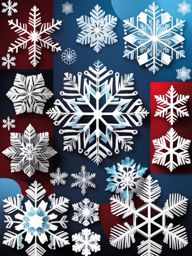 snowflake clipart - featuring intricate and unique patterns. 