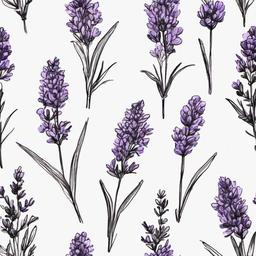 drawing of a lavender  minimal rough sketch scribbles,doodles,black and white