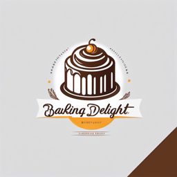 Baking Delight  minimalist design, white background, professional color logo vector art
