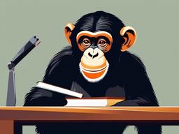 Chimpanzee cartoon - intelligent, playful primate  