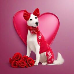 Valentine Background Wallpaper - dog valentine background  