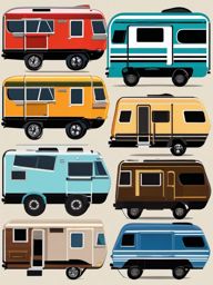 RV Slide-Out Sticker - Expandable living, ,vector color sticker art,minimal