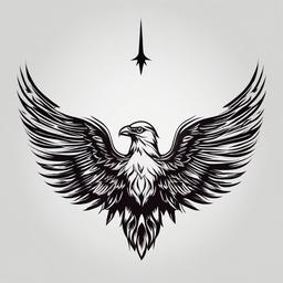 Icarus Tattoo - Symbolize freedom and ambition in flight.  minimalist color tattoo, vector