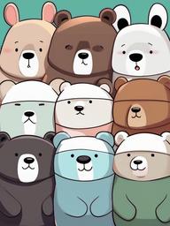 cute we bare bears wallpaper  ,mobile iphone background wallpaper