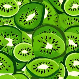 Kiwi Slice Clipart - A kiwi fruit slice revealing its vibrant green interior.  color vector clipart, minimal style