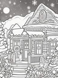 Gingerbread Coloring Sheet  outling,coloring pages,black and whit