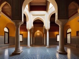 moorish palaces, with exquisite tilework, enchant visitors in andalusia, spain. 