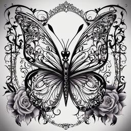 gothic butterfly tattoo designs  