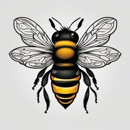 cute honey bee tattoo  vector tattoo design