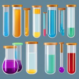 Test Tube clipart - Cylindrical container for mixing and holding liquids, ,color clipart vector style