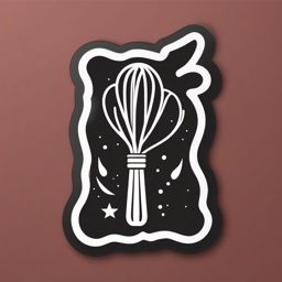 Baking Whisk Sticker - Kitchen craftsmanship, ,vector color sticker art,minimal