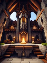 massive medieval castle with towering walls - minecraft house design ideas minecraft block style