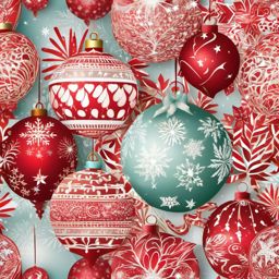 Holiday Background - Festive Christmas Decorations  wallpaper style, intricate details, patterns, splash art, light colors