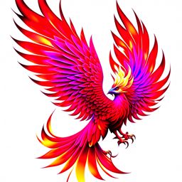 phoenix clipart - ignis, a fiery and mythical phoenix. 