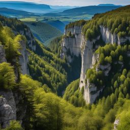 untouched vercors plateau - paint the untouched beauty of the vercors plateau, a limestone wonderland with dramatic cliffs and underground caves. 