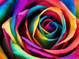 Rainbow Rose Background  