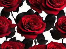 Black Background With Red Rose-Deep black background with a single vibrant red rose in the center, delicate petals with soft shadows for a dramatic effect  background wallpaper