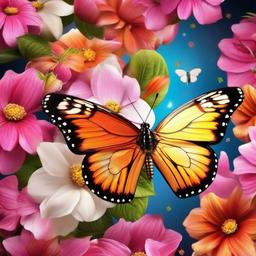 Butterfly Background Wallpaper - butterfly flower background  