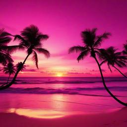 Beach Background Wallpaper - tropical sunset pink beach wallpaper  