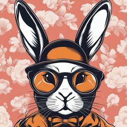 rabbit t shirt design vector art