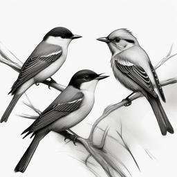 pencil sketch drawing of birds  minimal rough sketch scribbles,doodles,black and white