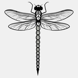 Dragon Fly Tattoo Simple - Simple and minimalist tattoo featuring a dragonfly design.  simple color tattoo,minimalist,white background