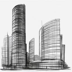 simple drawing of building  minimal rough sketch scribbles,doodles,black and white