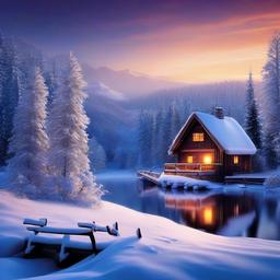 Winter background wallpaper - cozy winter scene wallpaper  