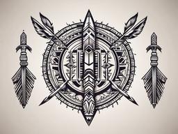 aztec arrow tattoo  vector tattoo design