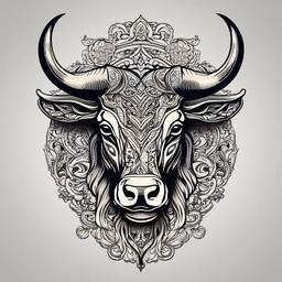 best taurus tattoo design  simple vector color tattoo