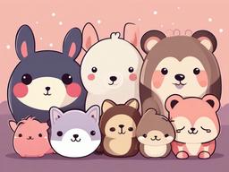 Kawaii Animals Wallpaper - Cute animals in kawaii style  ,desktop background wallpaper