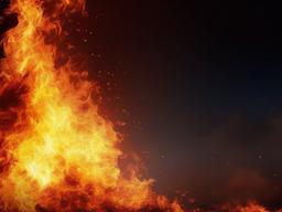 Fire Wallpaper - Bright flames against darkened sky  background wallpaper