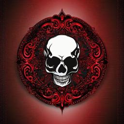 Red Background Wallpaper - red and black skull wallpaper  