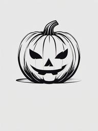 Minimalist Pumpkin Tattoo - Minimalist tattoo featuring a pumpkin design.  simple color tattoo,minimalist,white background