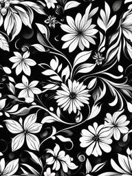 Flower Background Wallpaper - black and white floral background  