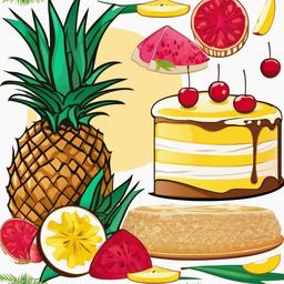 Pineapple clipart - pineapple cake slice  clipart