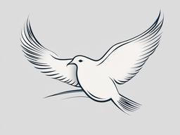 Minimalist Simple Dove Tattoo-Delightful and simple tattoo featuring a minimalist dove, perfect for those who prefer subtle and elegant designs.  simple color vector tattoo