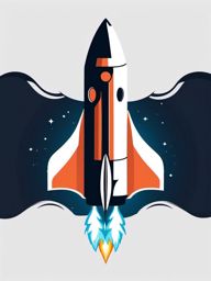 Rocket Launch  minimalist design, white background, professional color logo vector art