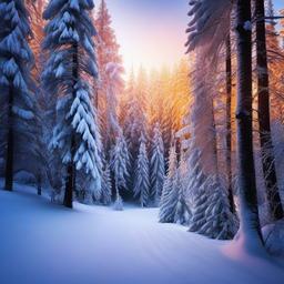 Winter background wallpaper - snowy forest wallpaper  