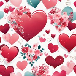 Wedding Heart clipart - Heart-shaped wedding decorations, ,vector color clipart,minimal