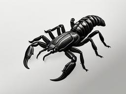 drawing of a scorpion in the desert  minimal rough sketch scribbles,doodles,black and white