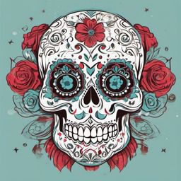 Sugar skull      , vector illustration, clipart