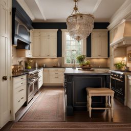 victorian kitchen with intricate details and vintage charm. 