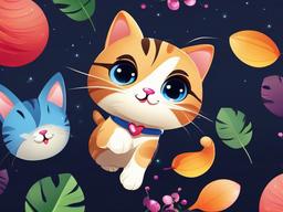 Cute Animated Cat Wallpaper - Playful cats with animations  ,desktop background wallpaper