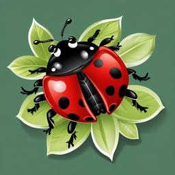 Ladybug clipart - ladybug character representing good luck  