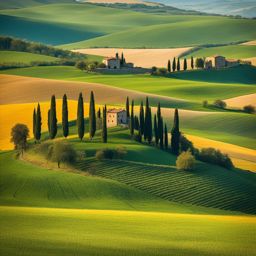 hidden treasures of val d'orcia - paint the hidden treasures of val d'orcia in tuscany, with its iconic rolling hills and picturesque villages. 