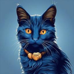 Cat Background Wallpaper - blue cat background  