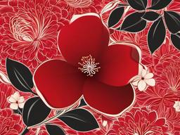 Background Red Flower - Bold red with delicate flower accents.  background wallpaper