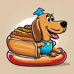 Hot Dog clipart - hot dog mascot  clipart