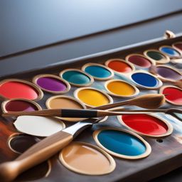 free clip art images on an artist's palette - for creative use in art. 